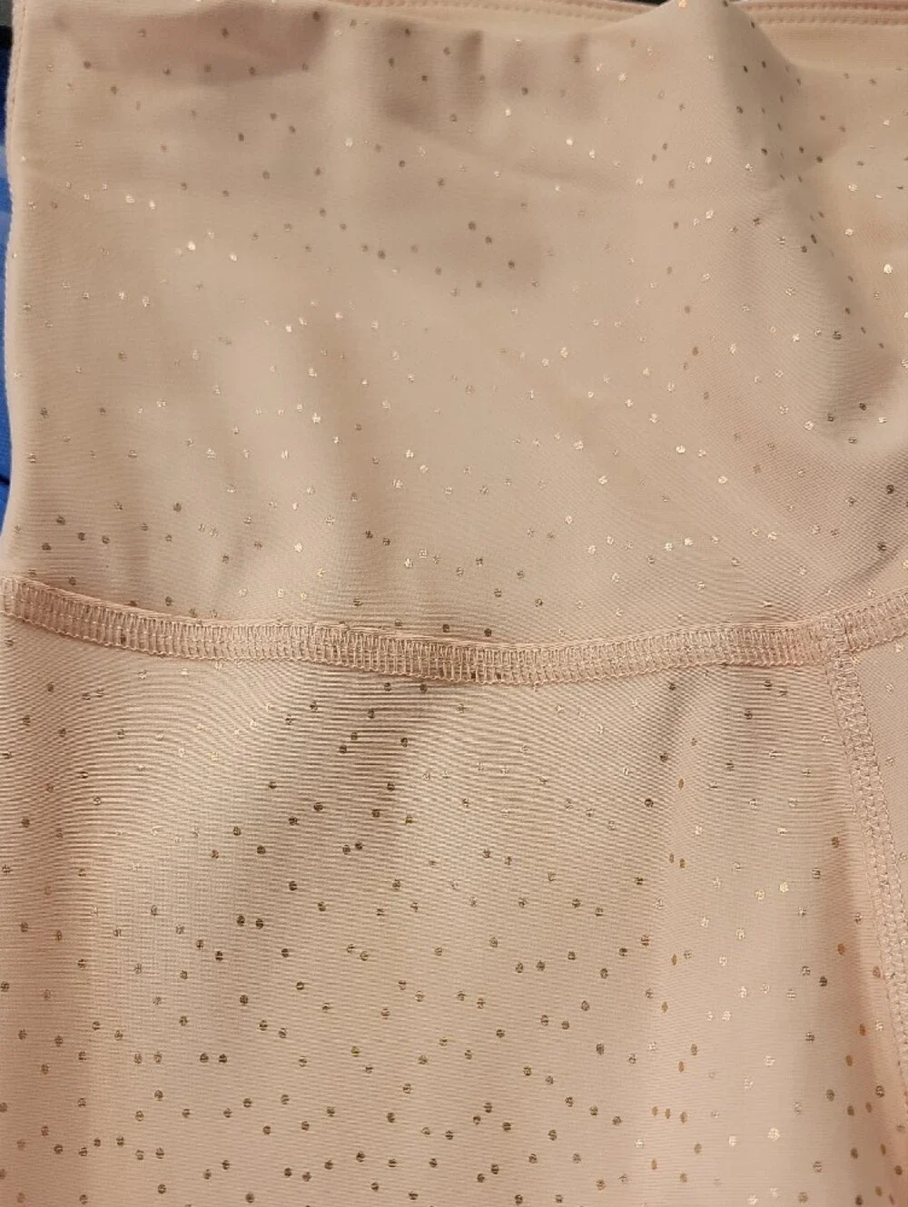 Beyond Yoga Womens Peach Metallic Leggings with Shimmer